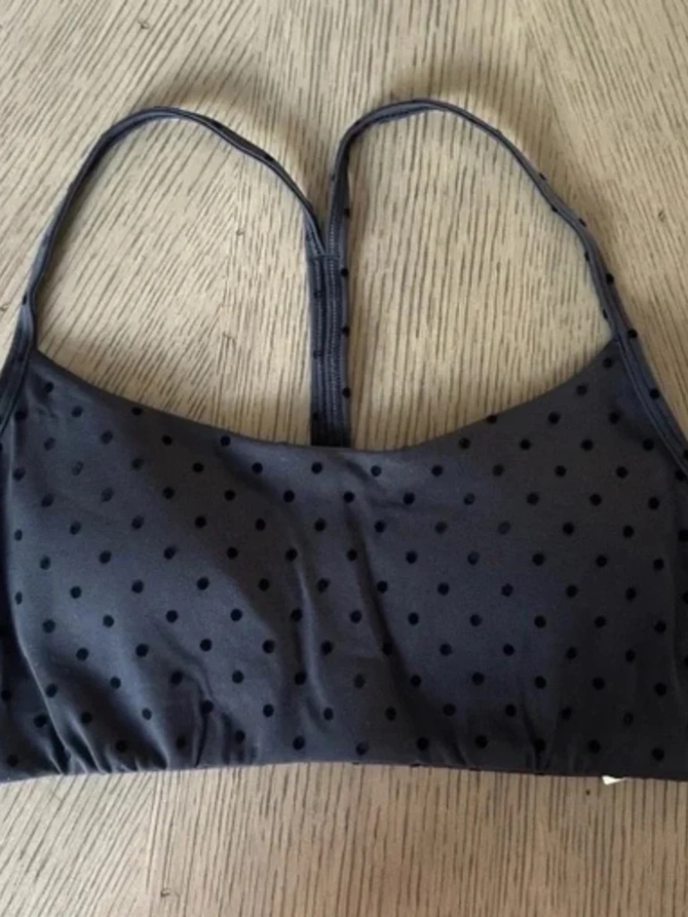 LULULEMON Flow Y Bra Light Support A/B Cup Evolve Flocked Polka Flock Black XS